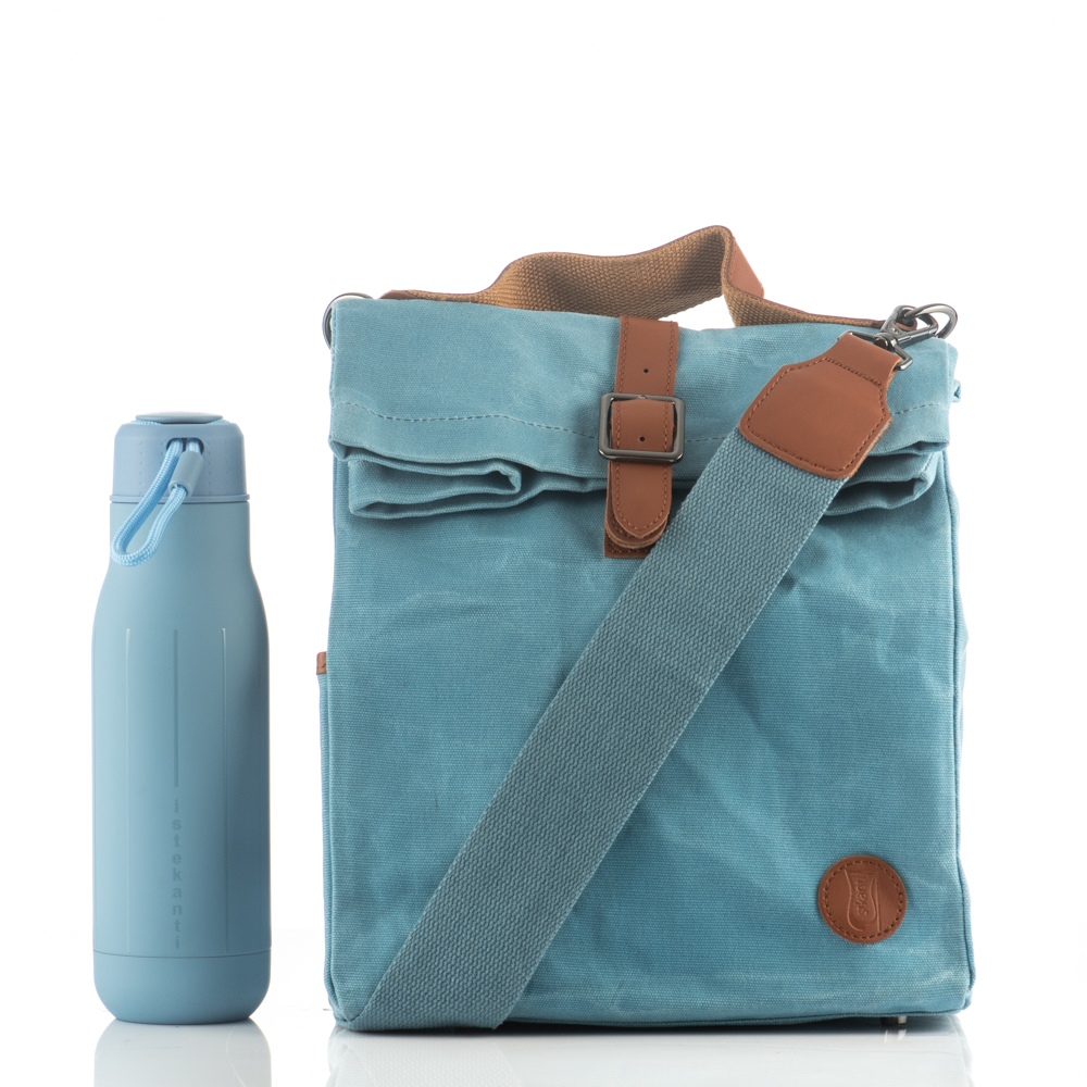 LUNCH BAG WITH BOTTLE - LIGHT BLUE